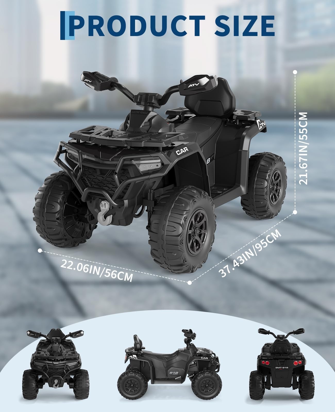 12V Kids Ride on Toy Electric Car Wheel Battery Power Jeep w/Remote Control LED