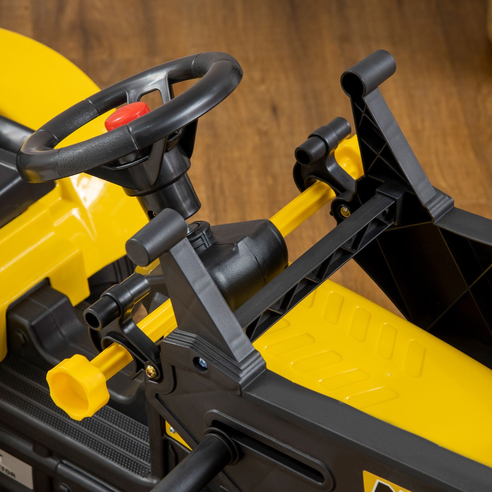 Six-Wheeled Ride-On Excavator for Children with Functional Bucket and Trailer