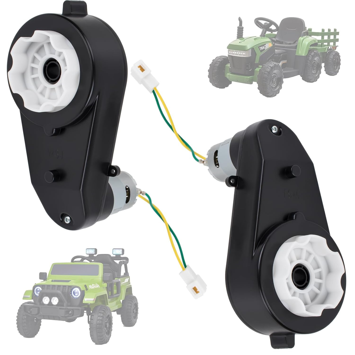 2Pcs Powered Wheels Motor 12V 40000RPM Kids Ride on Car Gearbox Motor Powered Wh