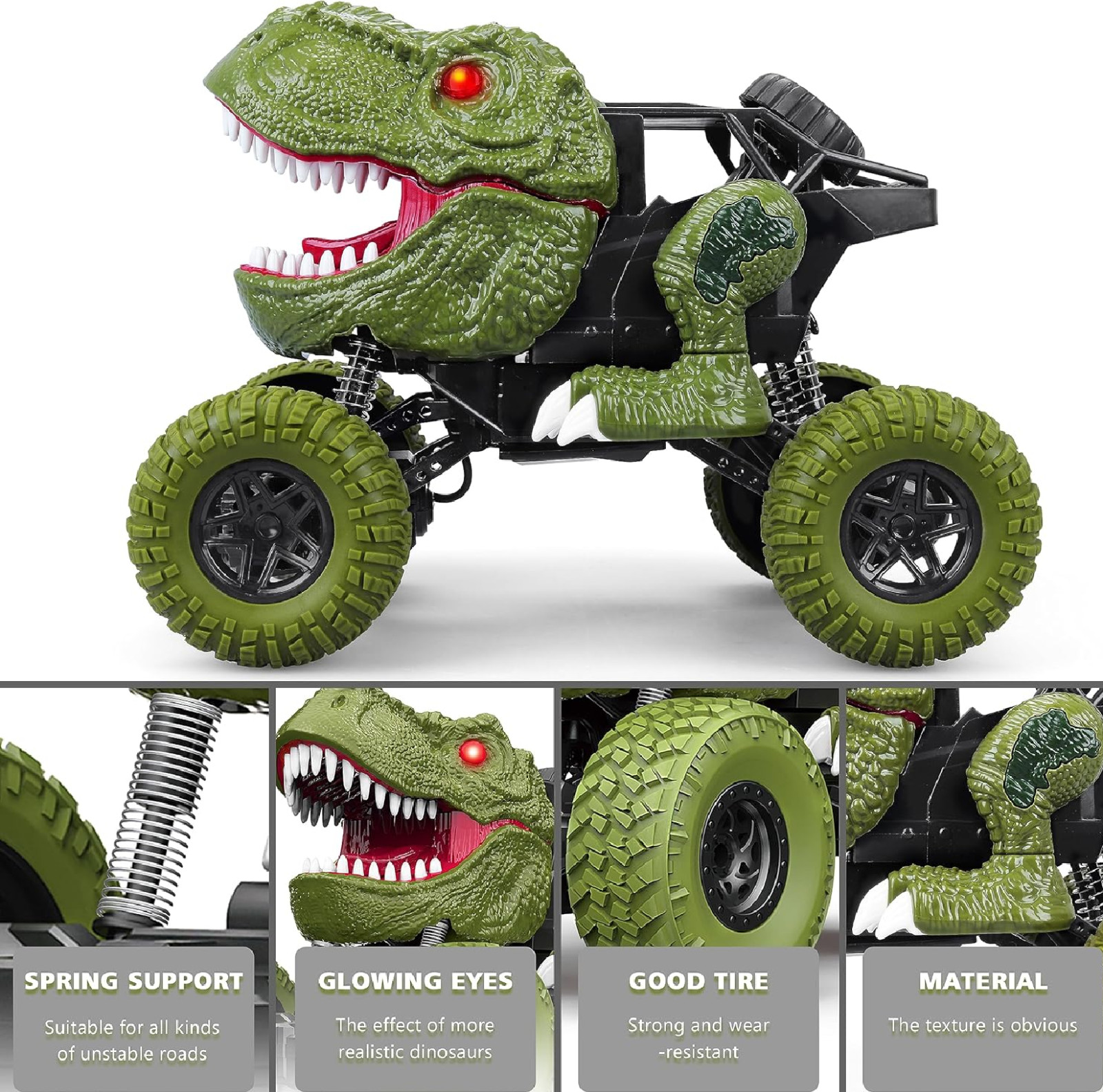 Remote Control Dinosaur Car for Kids Boys 2.4Ghz All Terrain Remote Control