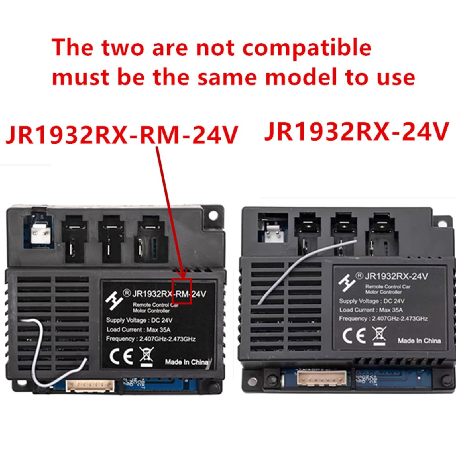 JR1932RX-RM-24V Control Box Receiver 24 Volt for Kids Powered Wheels Accessor…