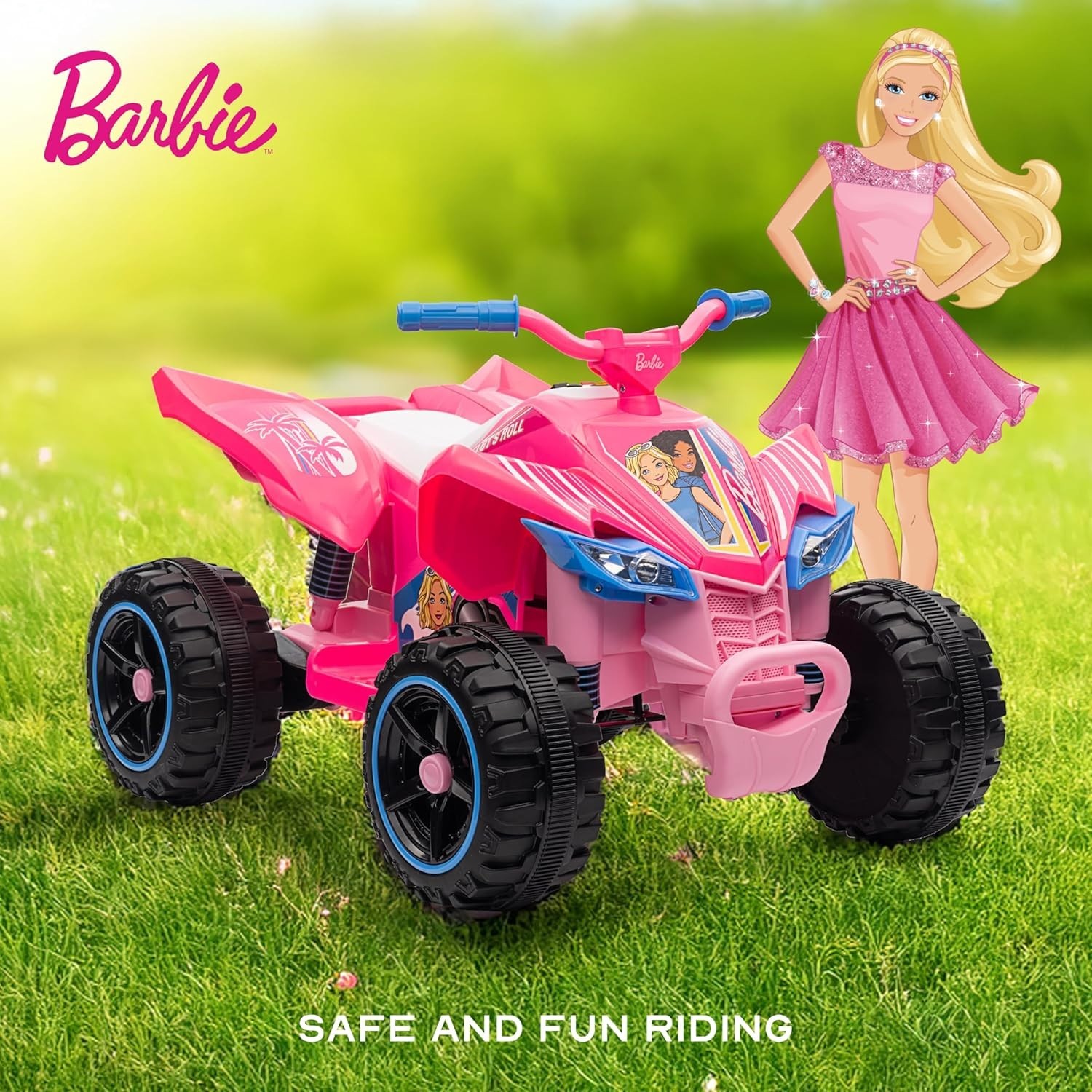 Barbie 12V ATV Quad Ride On – Durable Pink, Perfect for Kids Ages 3+