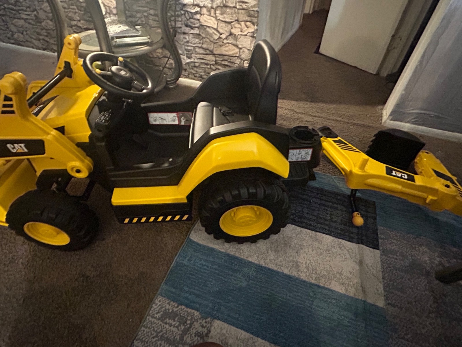 kids ride on truck great for kids. Used only twice comes with all the pieces.