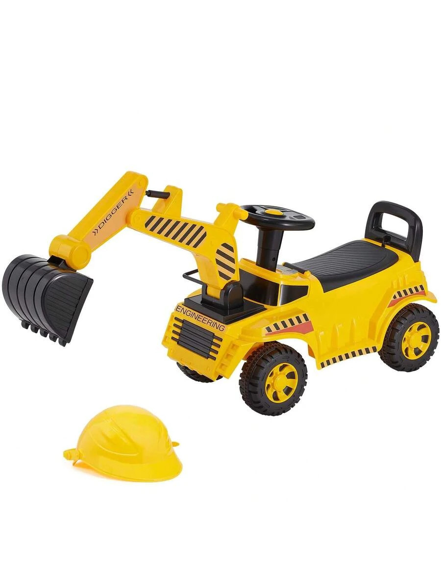 Ride On Toddler Car Push Excavator Digger Toy 19-36 Months 55Lbs