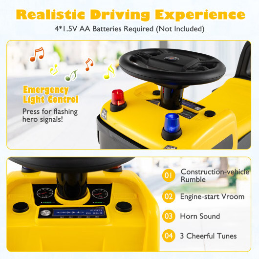Kids Ride On Push Car Licensed SCANIA Truck Toy with Steering Wheel and Music-Ye