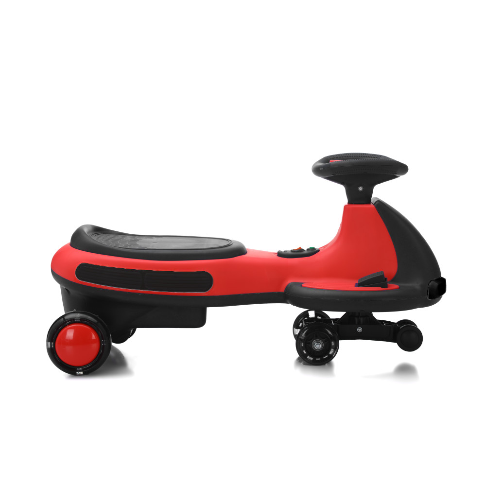 Electric Ride On Wiggle Car, LED & Music, Anti-Rollover, for Boys Girls Ages 3+