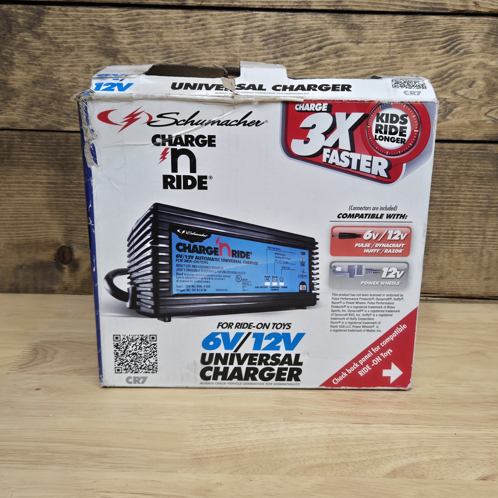 Schumacher CR-7 Charge ‘n Ride 6/12V Universal Battery Charger Perego,Razor