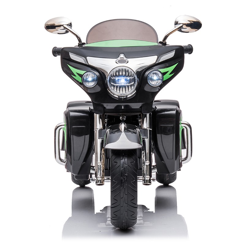 12V Kid Motorcycle Ride On Toy Key Start 3-Wheel 2-Seat Motorbike for 3-6 Black