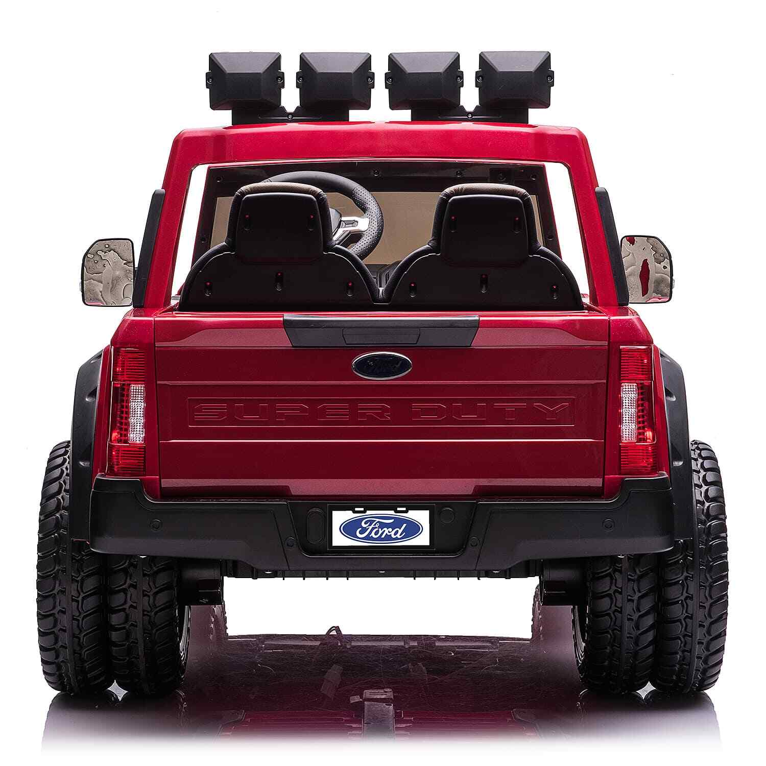 24V 2 SEATS FORD F450 CUSTOM EDITION KIDS RIDE-ON CAR TRUCK,LIGHTS WITH R/C -RED