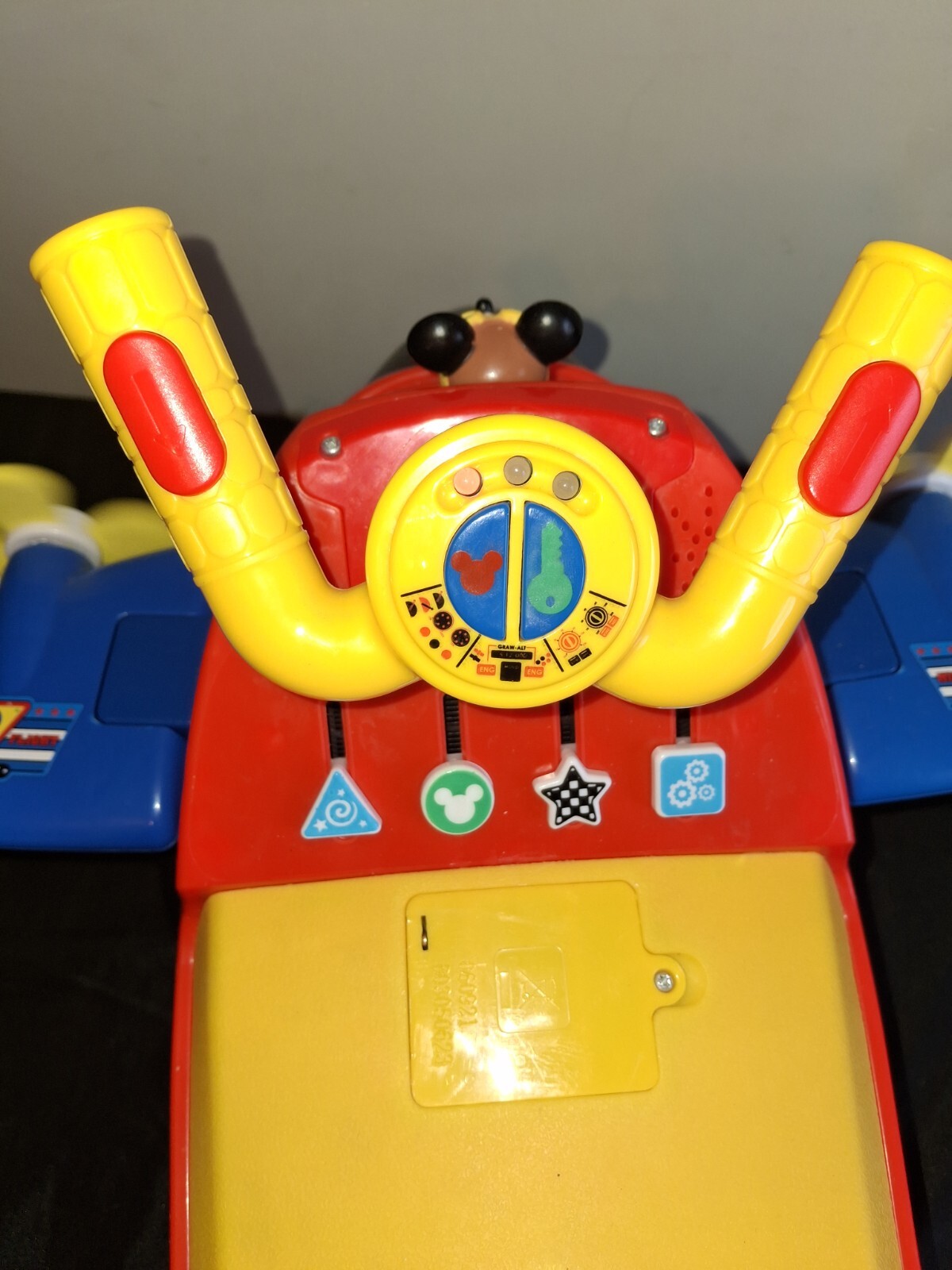 Kiddieland Disney Lights & Sounds Activity Ride-On Mickey Mouse Plane-No Handle