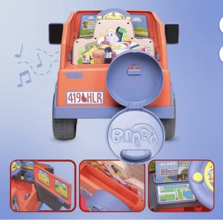 Bluey Heeler Family 12-Volt Battery Powered Ride-On Car Truck Ages 3+