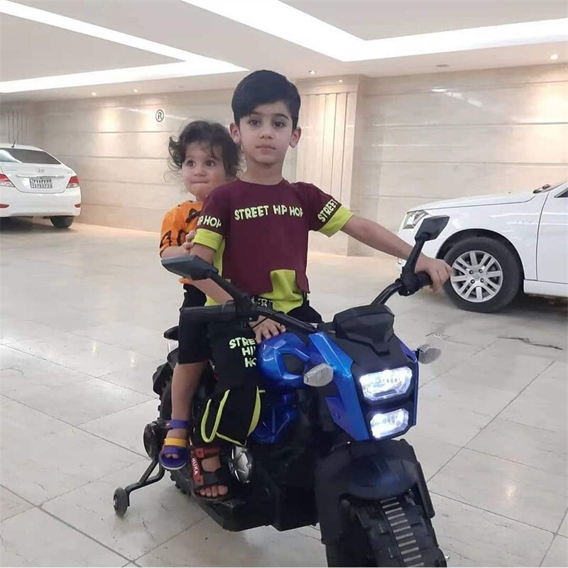 12V Kid Motorcycle Ride On Toy w/ Training Wheel 1.8~3.2mph for kid 3-6 Blue