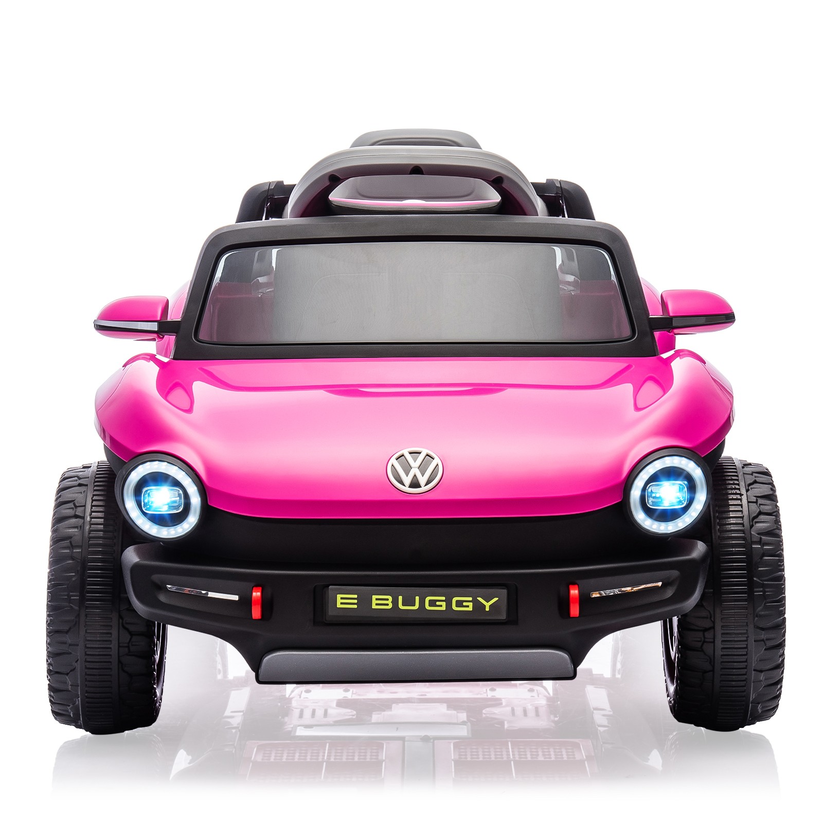 12V Licensed VW Beetle Ride On Car 1 Seater Parental Remote LED Lights Music USB