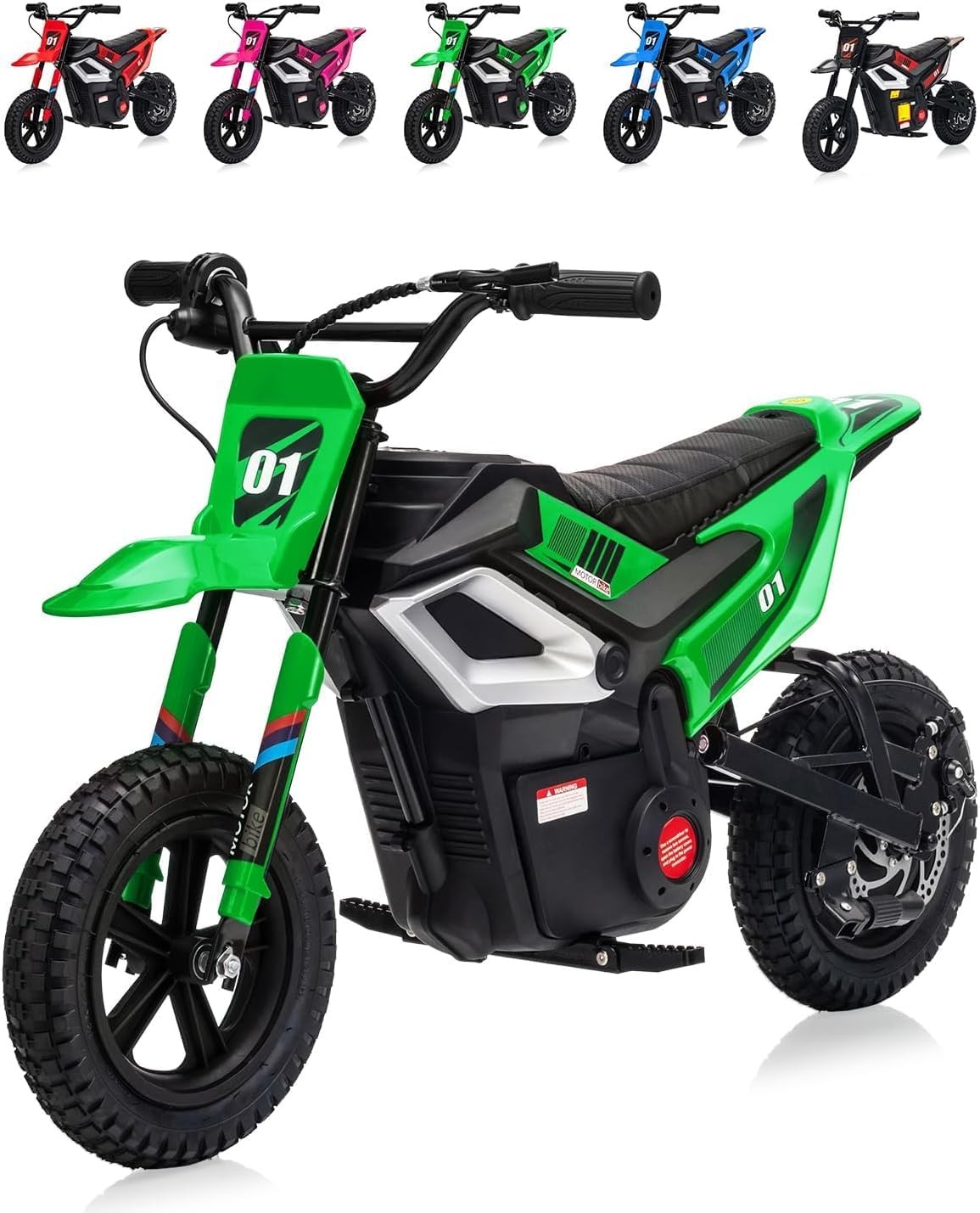 24V Kids Electric Motorcycle Aprilia Licensed&Dirt Bike Speed 6-12mph for Age 3+
