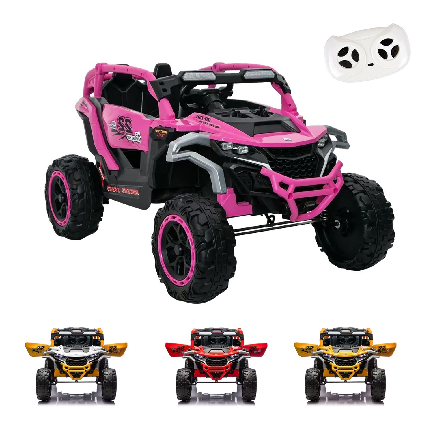 12V 2 Seaters Ride on Truck for Kids 3-6 Electric UTV Car Toy with Remote Music