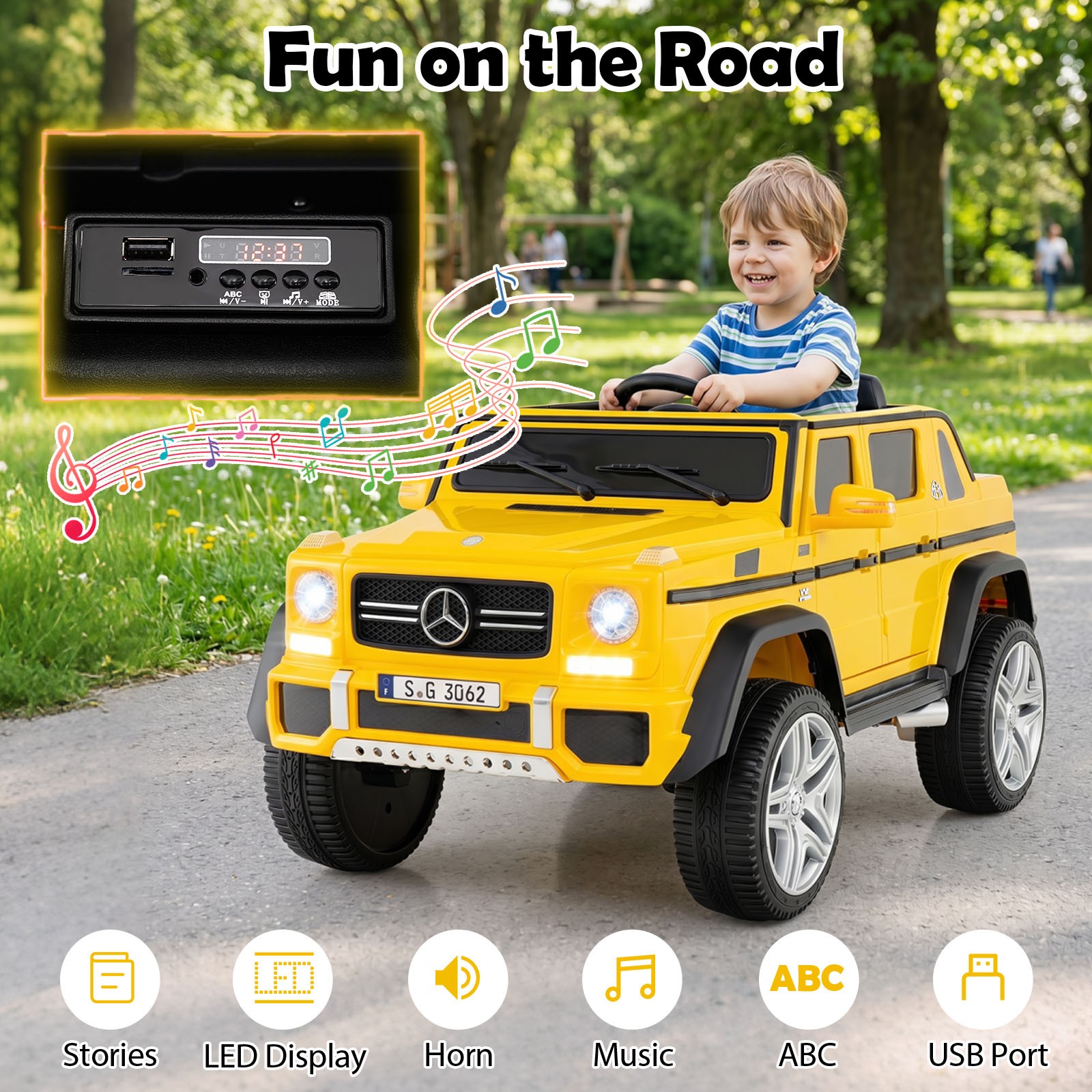 Licensed Mercedes-Benz Maybach G650S Kids Ride On Car w/Parent Remote Control