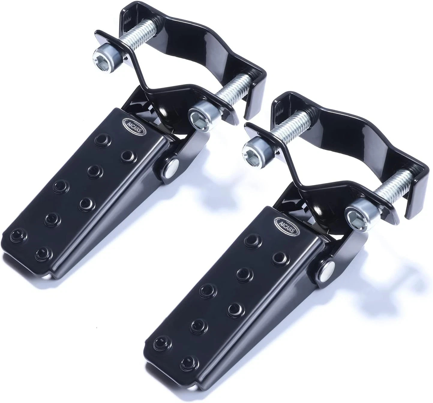 Universal Motorcycle Foot Pegs: Bike Footpegs Folding Pedal Fit for Mini Bike AT