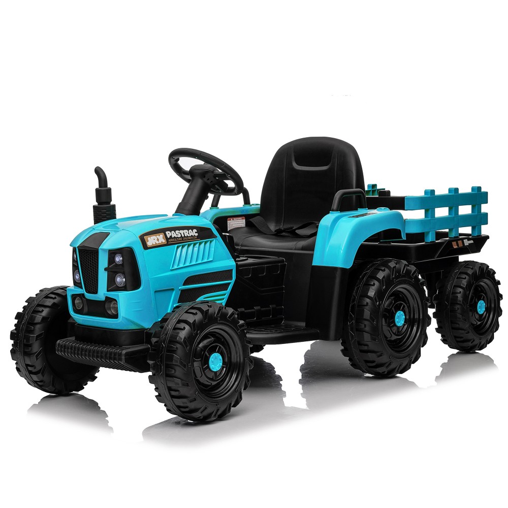24V 400W Electric Ride on Tractor with Trailer Remote Control for Kids speedadju