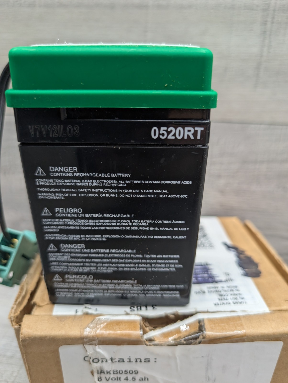 New 6V, 4AH Battery for Peg Perego Ride-On Toys 6 Volt. RT640