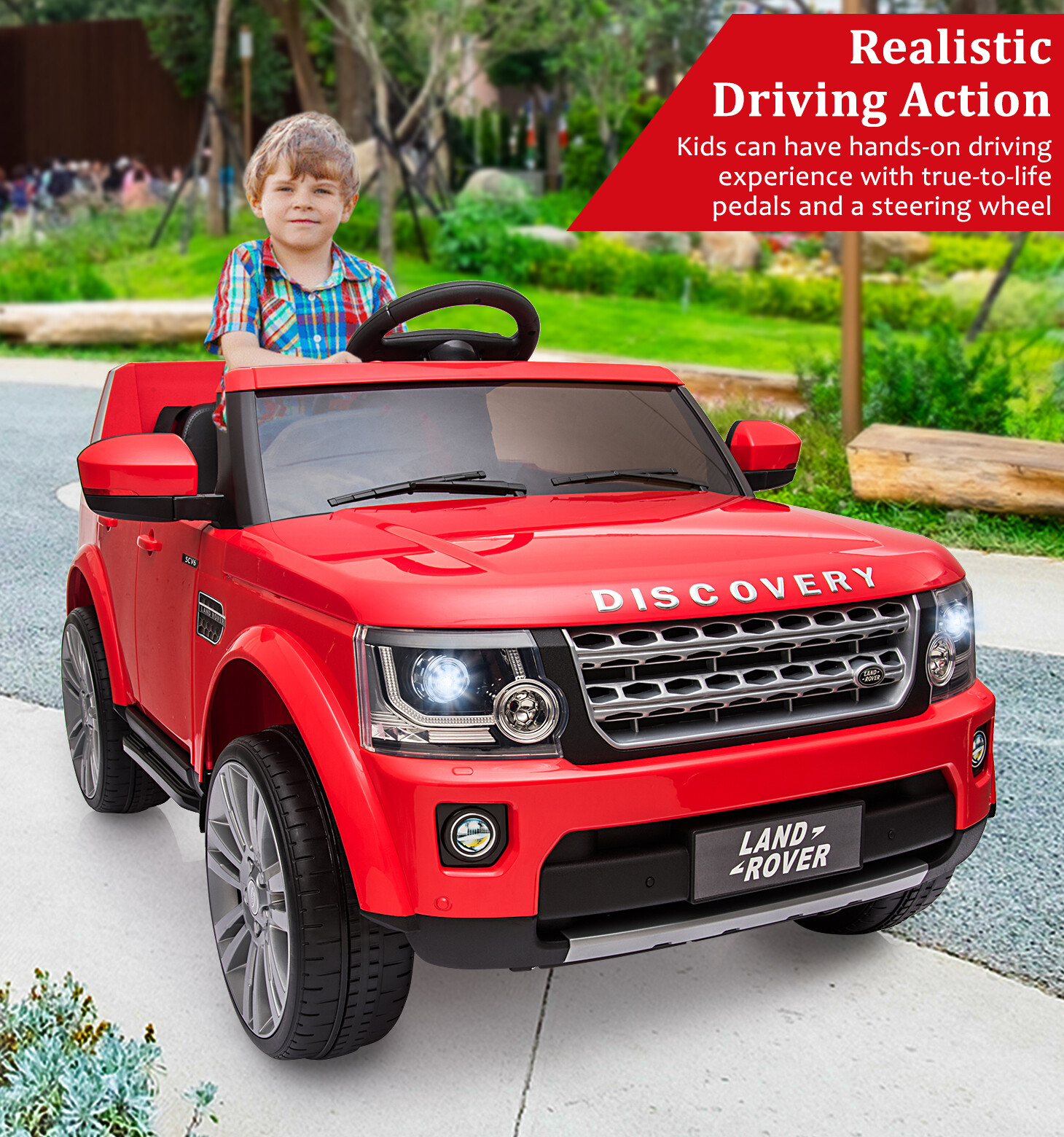 12V Kids Ride On Car Toys Licensed Land Rover Electric Vehicle w/ Remote Control