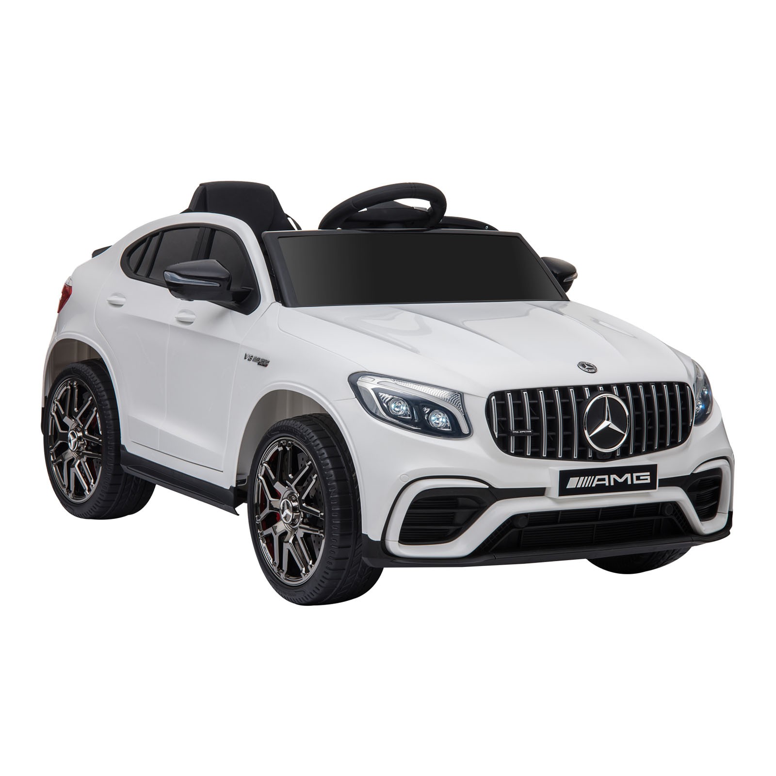 12V Ride On Toy Car for Kids with Remote Control, White