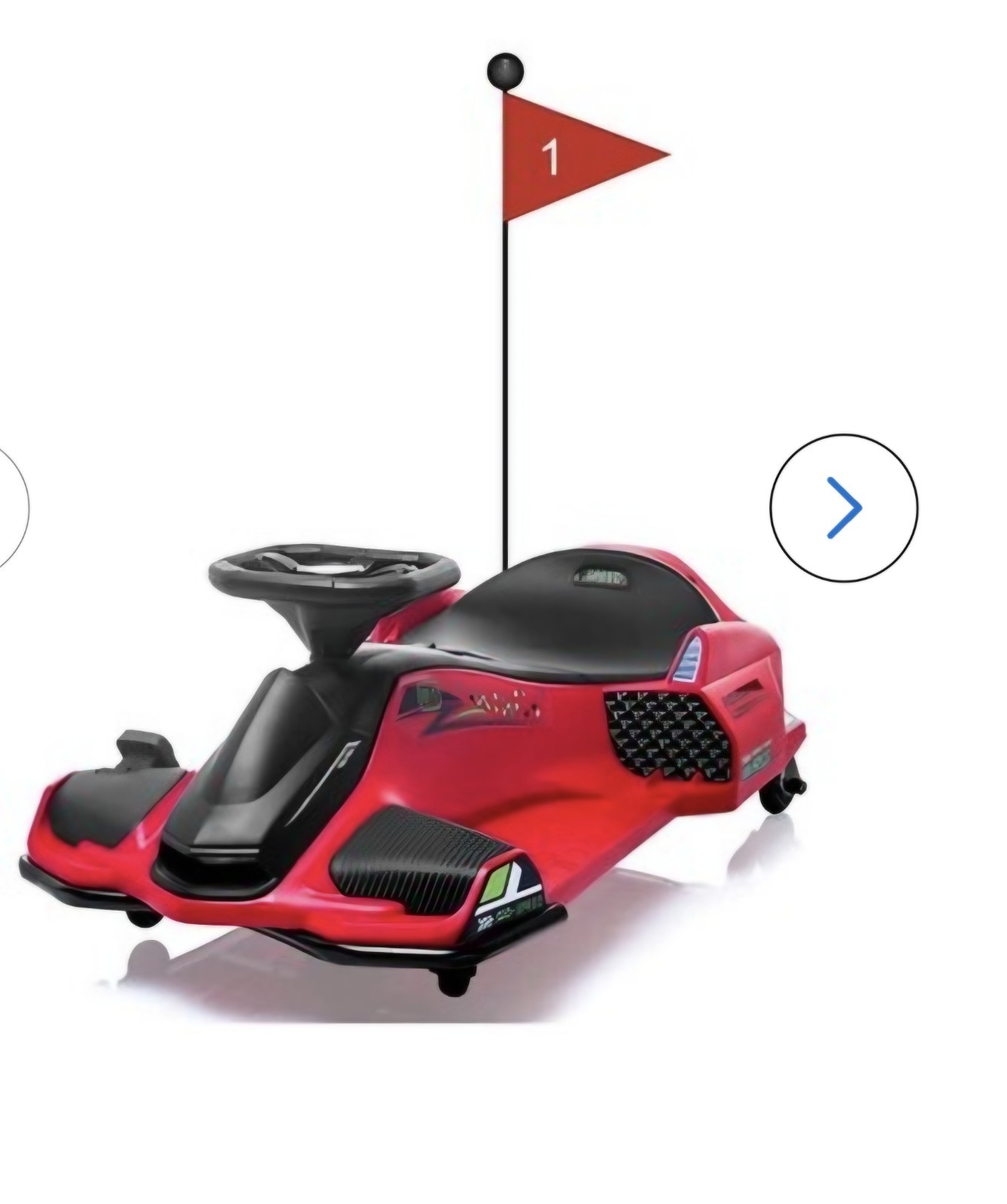 Gaomon Red Electric Draft Cart -On Go Kart Toy, 12V 45W Motor, Ages 5 -10
