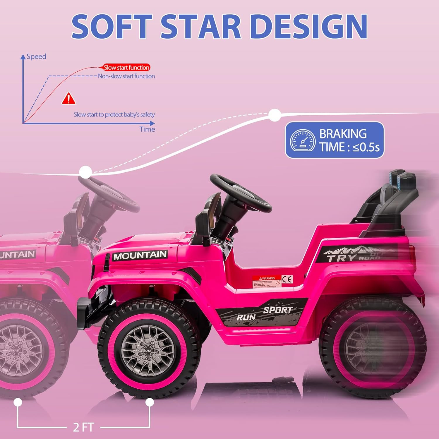 12V Kids Ride on Truck Car, W/Parent Remote Control, Twin 35W Motors, 3 Speeds,