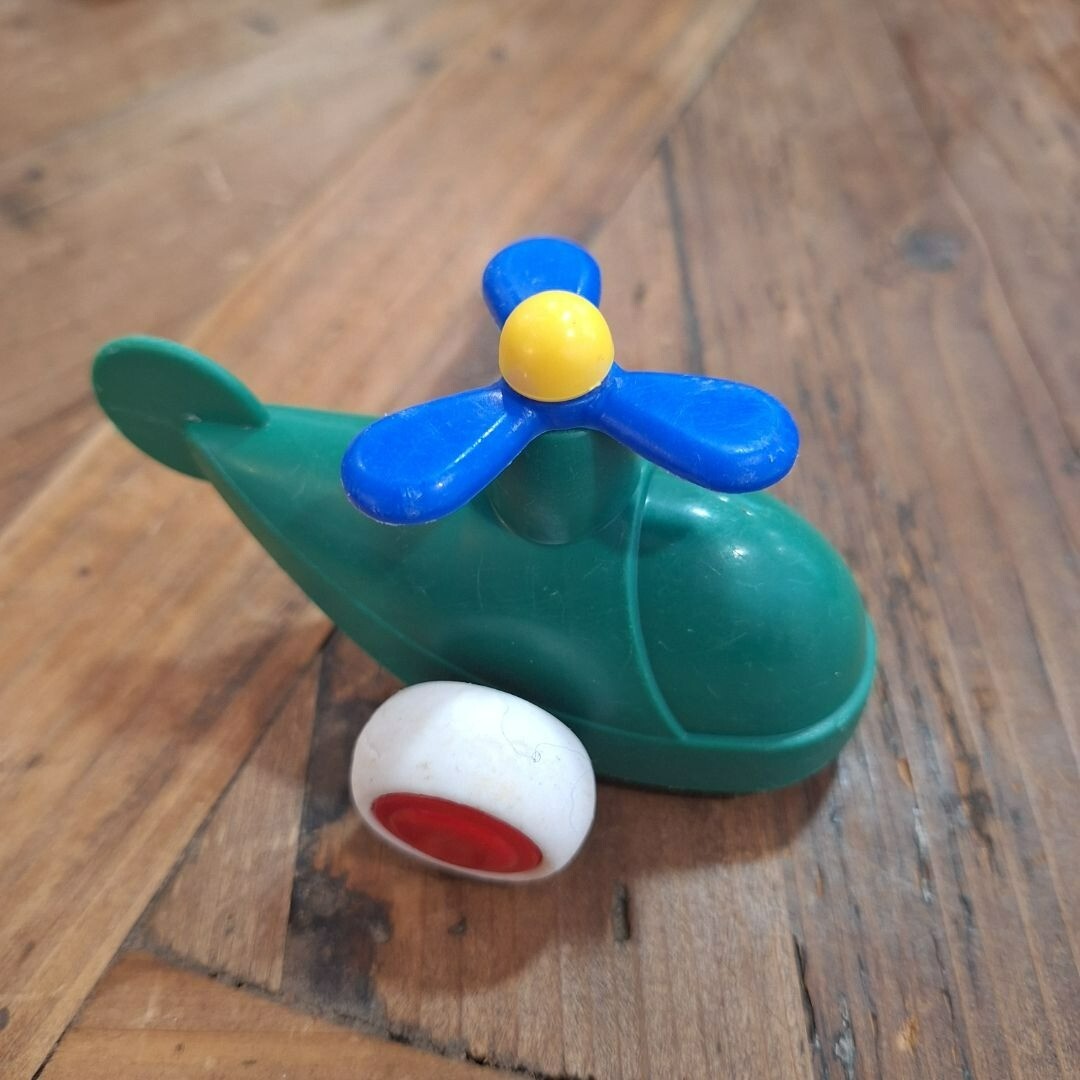 Viking Toys Sweden Helicopter 1148 Green Play Vehicle Rubber Wheel Toddler