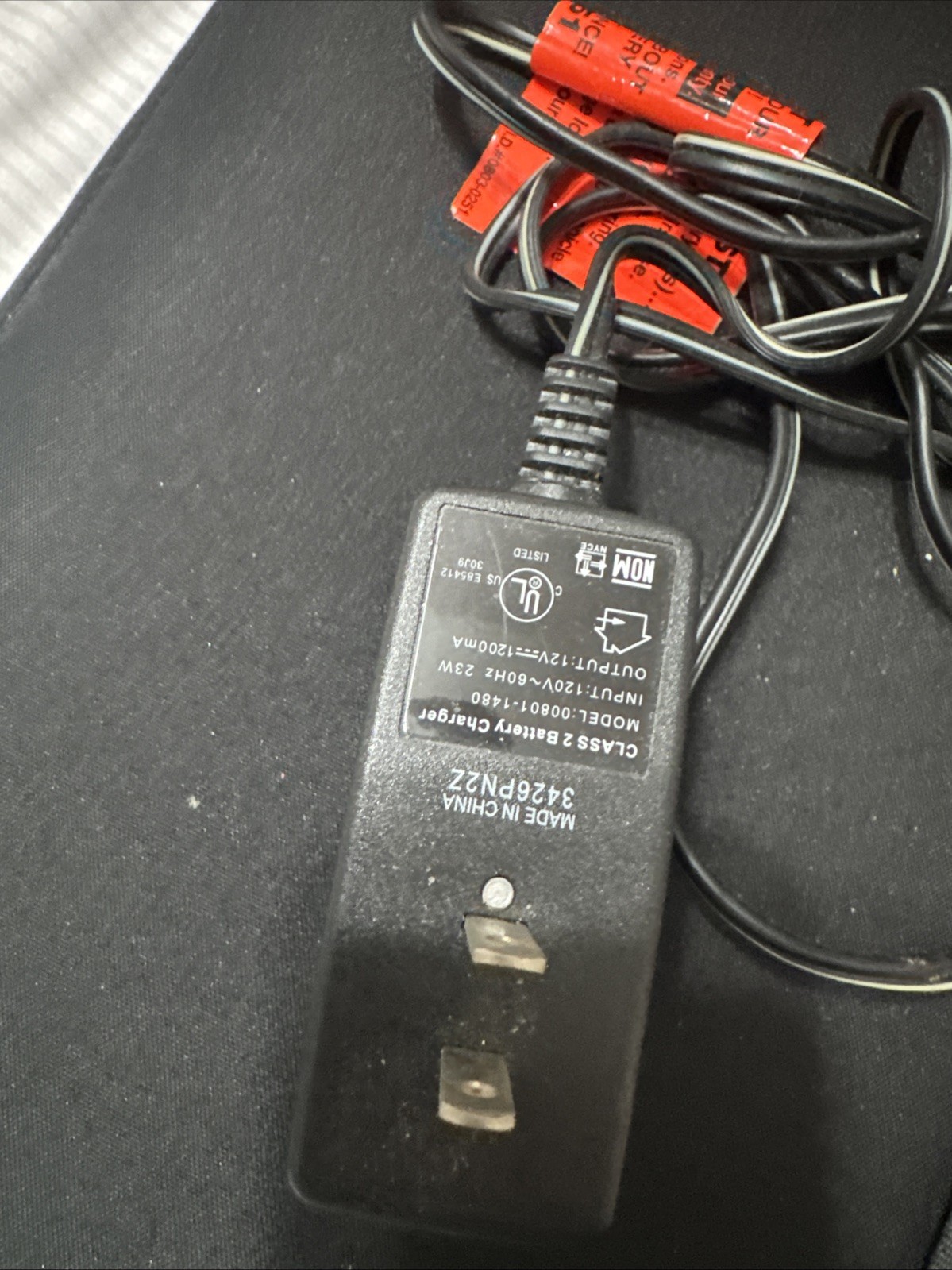 Power Wheels Fisher Price 12 Volt 12V Blk Battery Charger 00801-1778 Genuine