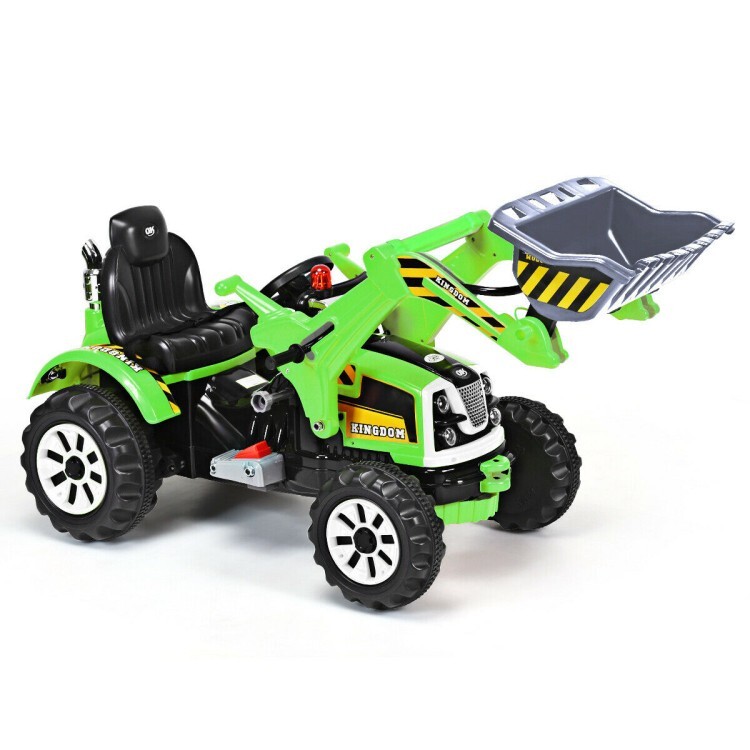12V Battery Powered Kids Ride-on Excavator Dump Truck Gift Kids With Safety Belt