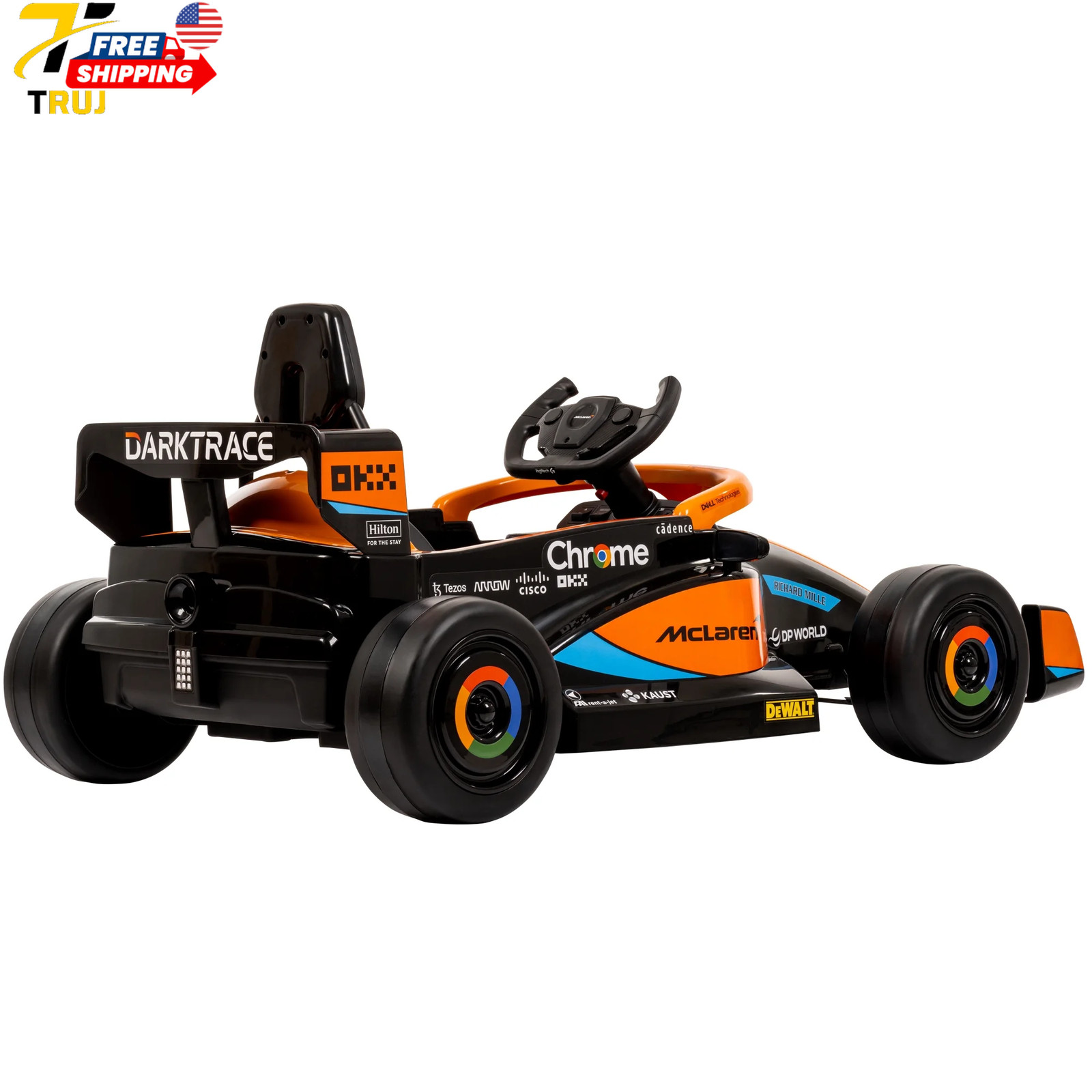 12V Mclaren Formula 1 Kids Ride On Car with Remote Control Ages 3 5 Black One Un