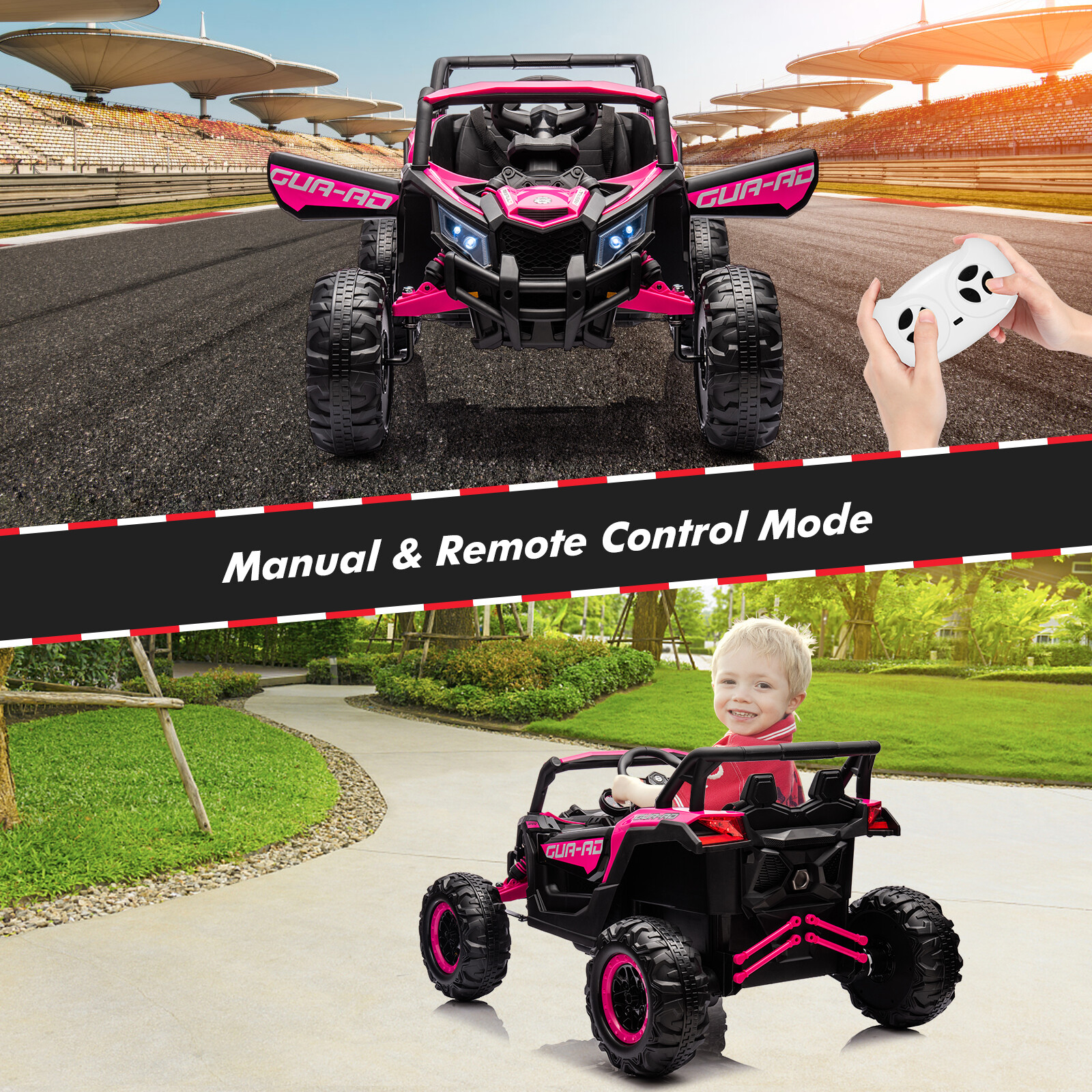 24V Power Wheels Electric Ride on UTV Car Toys Gift for Kids with Remote Control