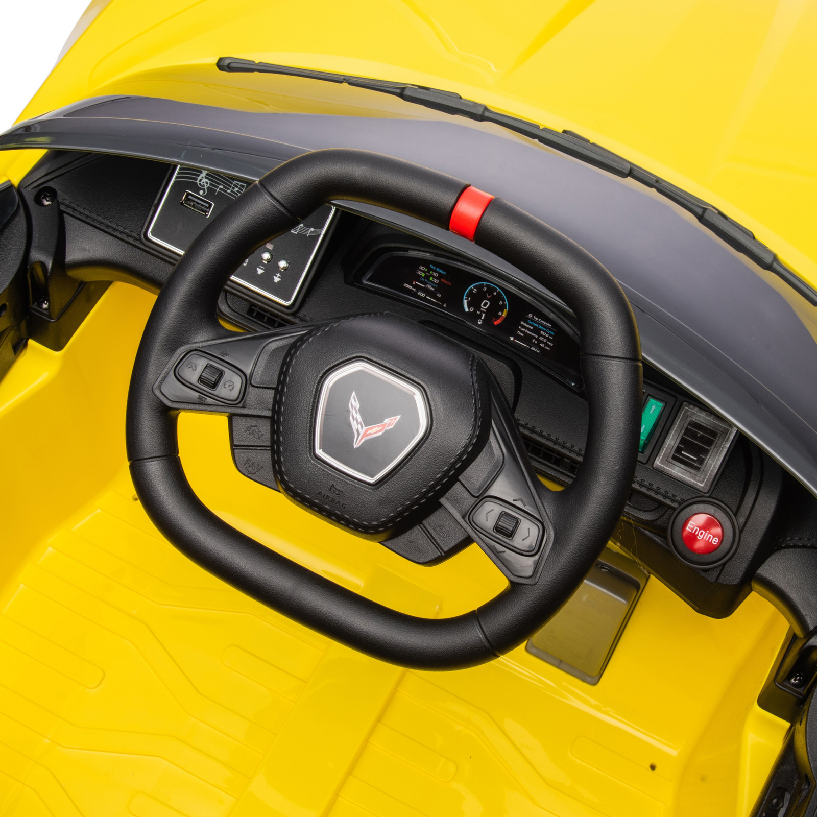 12V Chevrolet Corvette C8 1 Seater Kids Ride On Car Electric Toy Vehicle Remote