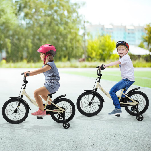 18 Inches Kids Bike Sport Bicycle with Removable Training Wheels – Size: 18 inch