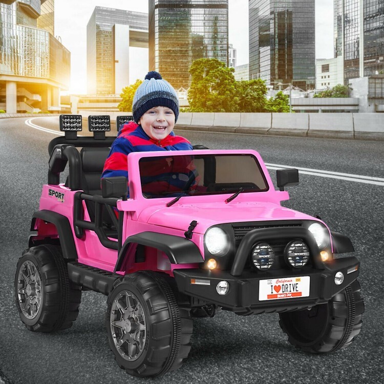 12V Battery Rechargeable Kids Ride on Car Truck w/Remote Control & Storage Room