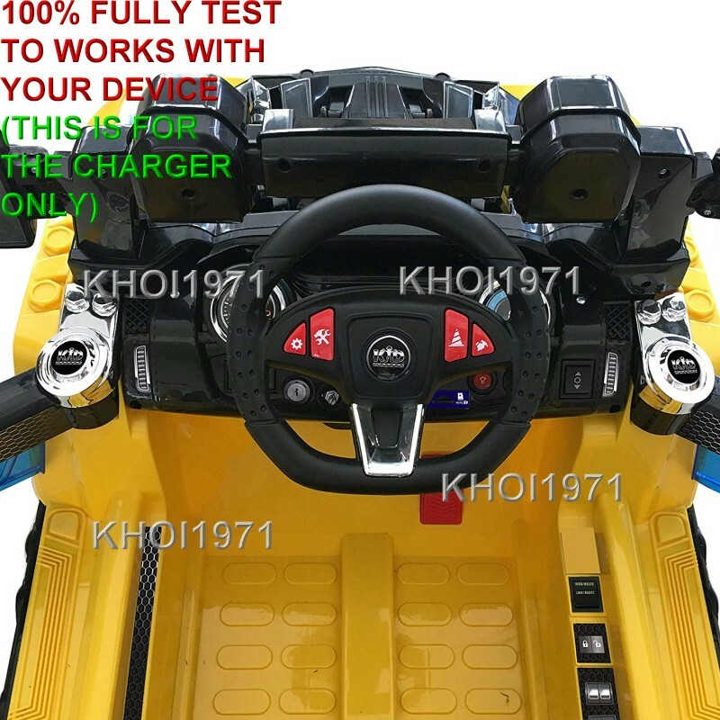 WALL charger AC adapter F4 YELLOW 1158 Kid Motorz Construction Patrol truck ride