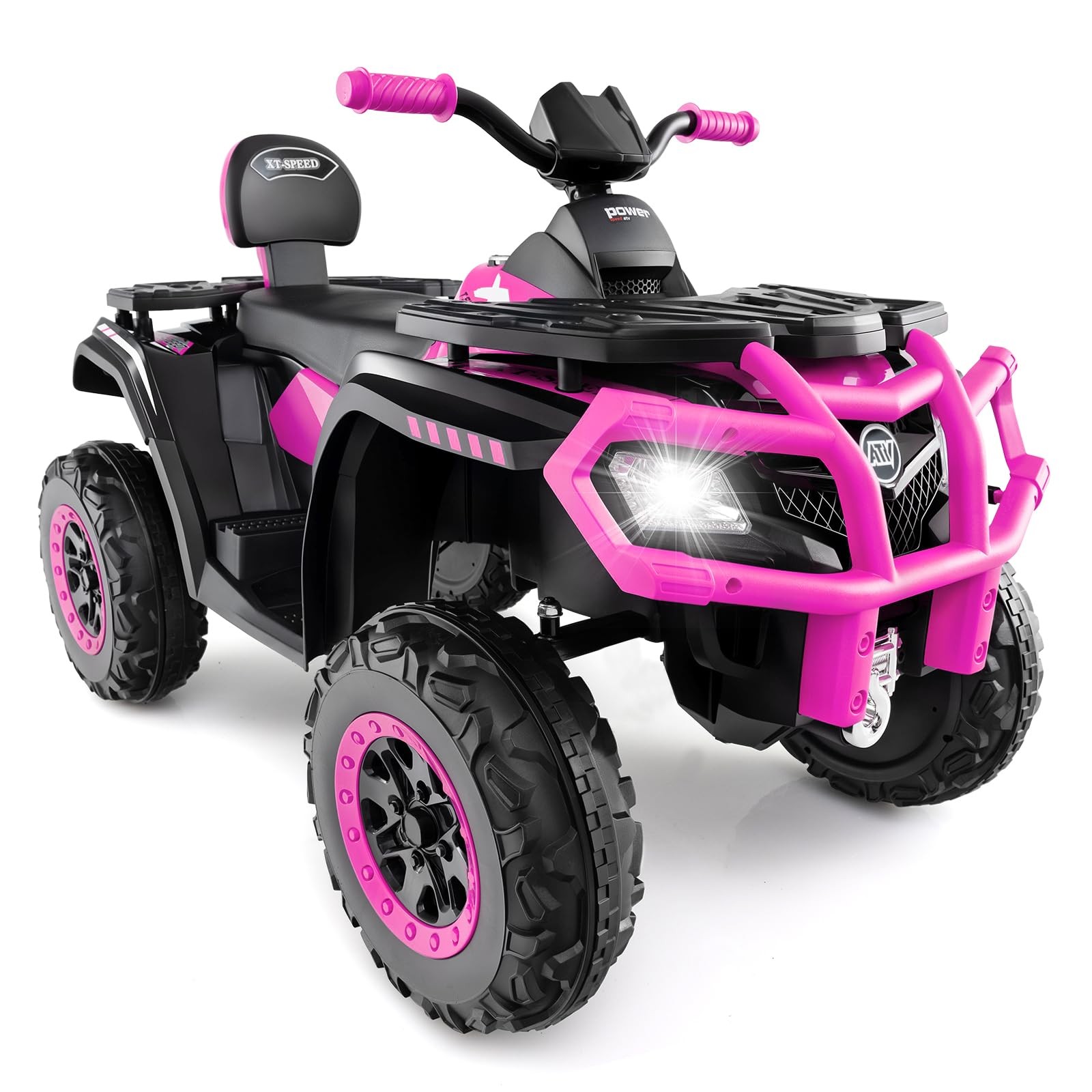 24V 2 Seater Ride on ATV, 4WD Motor, 5Mph Max Speed, Bluetooth, 4 Wheeler Off…