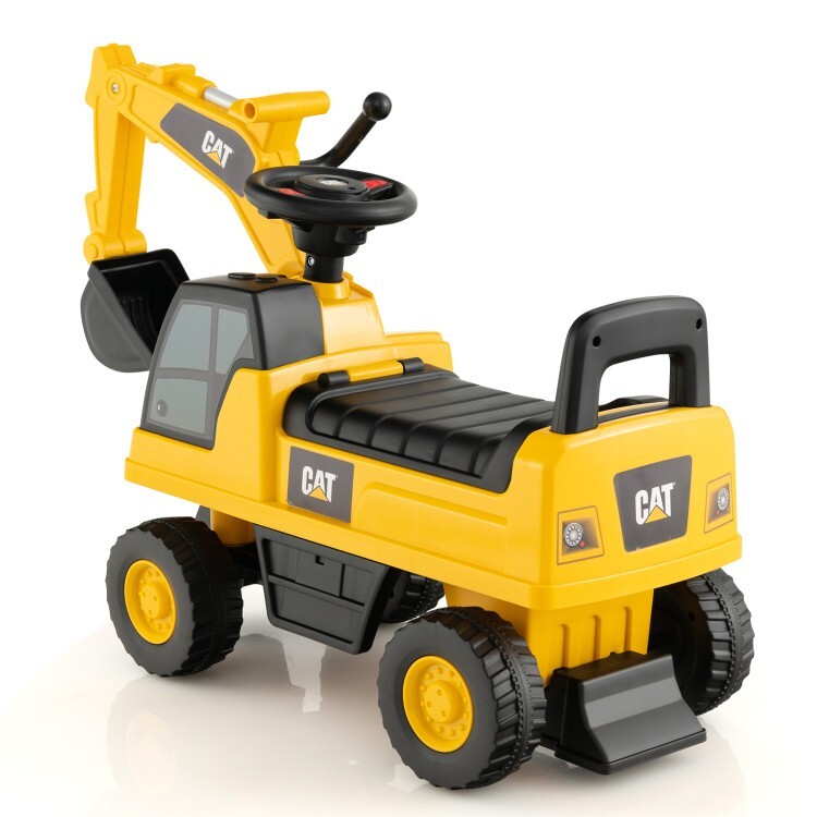 Kids Excavator Ride-On Digger Car Toy Gift Toddlers With Hidden Storage Space