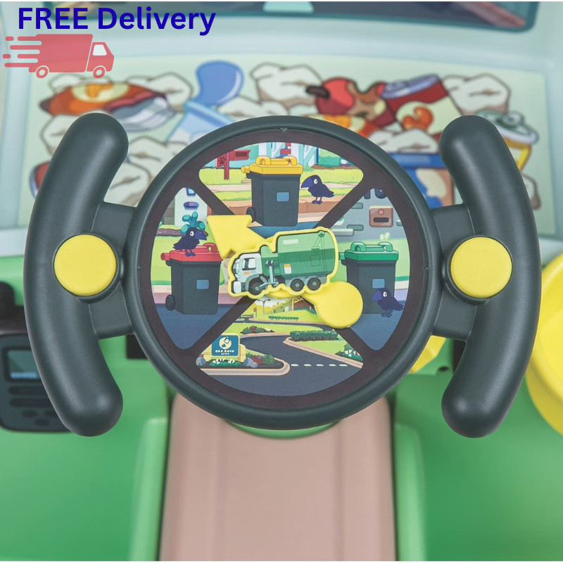 Bluey 6V Garbage Truck Ride-On Kids Electric Vehicle Toy w/ Dump Function