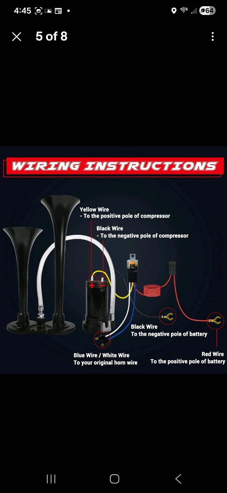 150DB Train Air Horn Kit for Trucks, Boats, Cars with 120 PSI Compressor, Dual