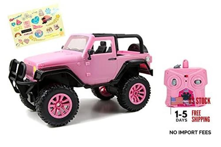 Girlmazing 1:16 Jeep Wrangler RC Radio Control Cars, Toys for Kids (Pink)