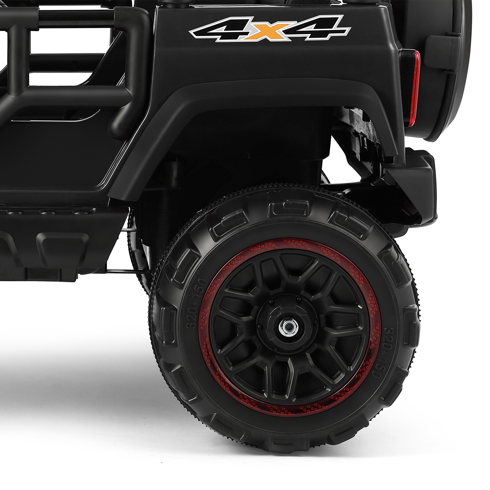 12V Battery 3 Speeds Kids Black Ride On Car Truck w/ RC+MP3+LED Light+USB+Cover