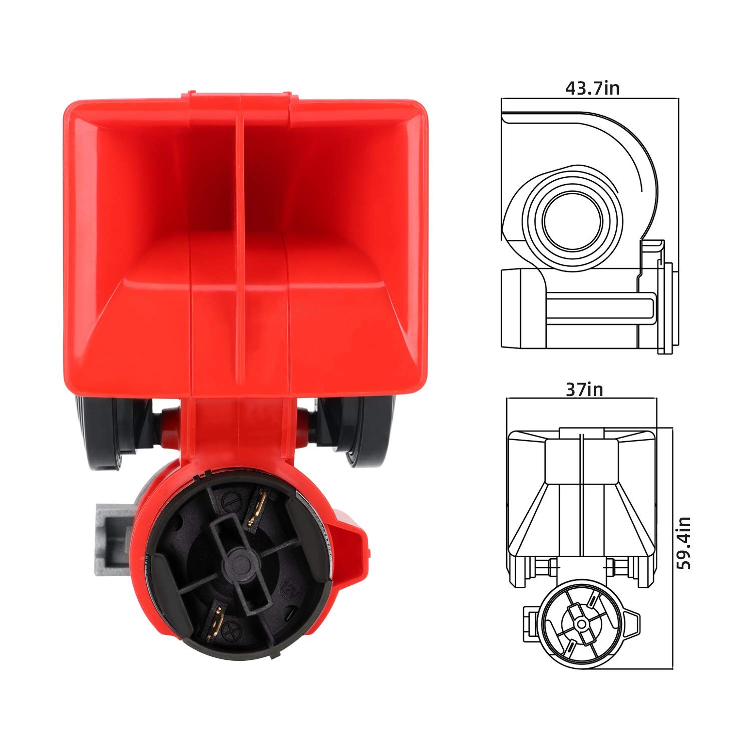 Car Air Horn 12V with Compressor and Relay, Compact Auto Horn Nautilus Super …