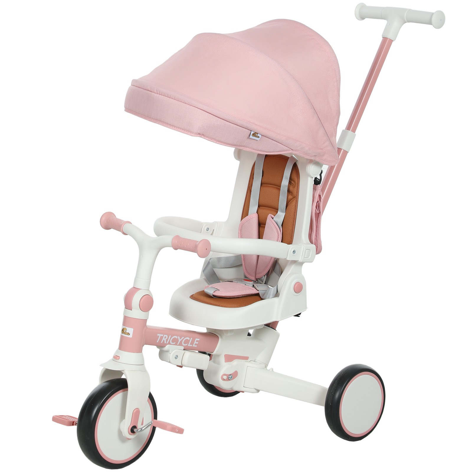 7 in 1 Tricycle Stroller for Toddler with Adjustable Push Handle