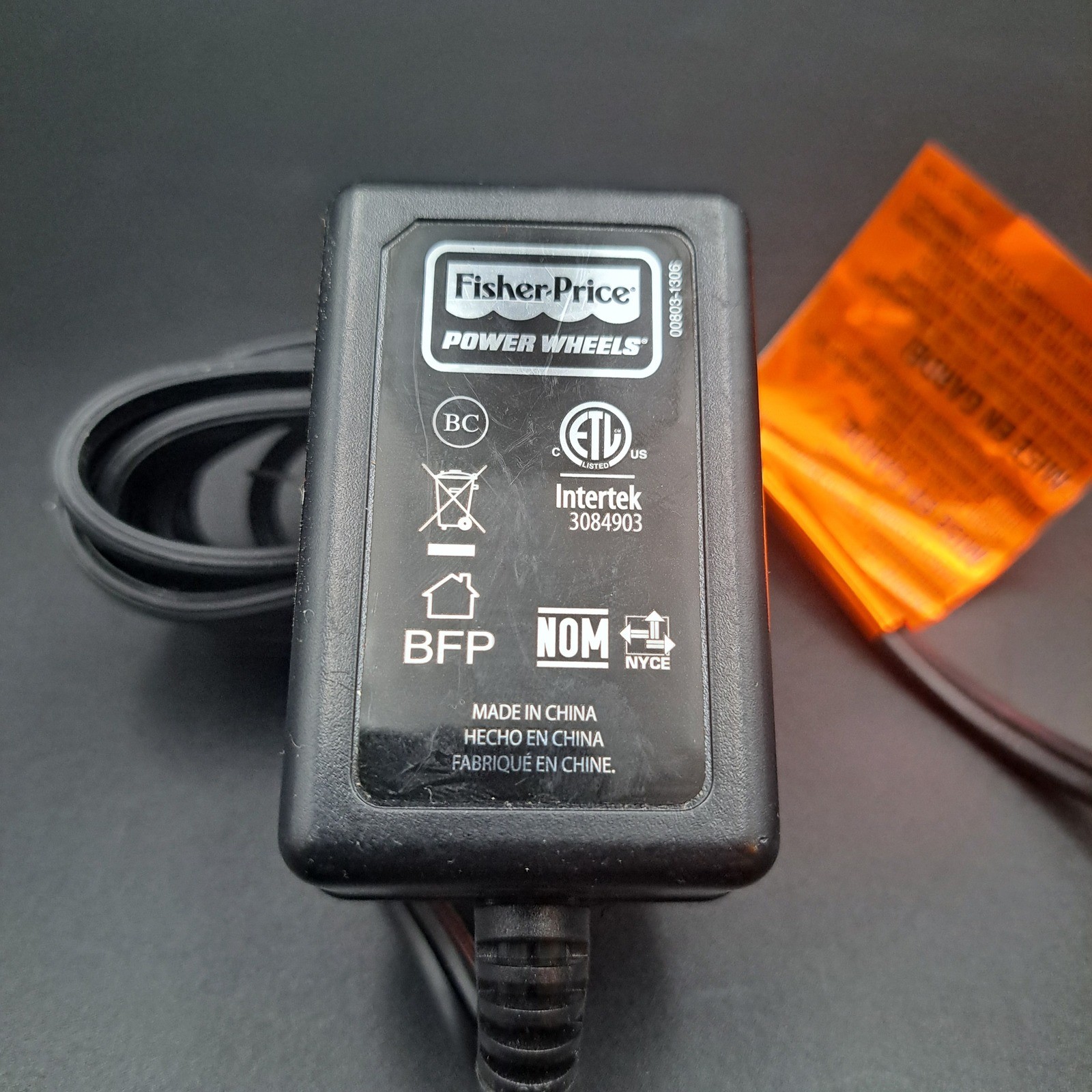 Fisher-Price Power Wheels 12V Battery Charger 00801-2101 Gray Connector 1.0A