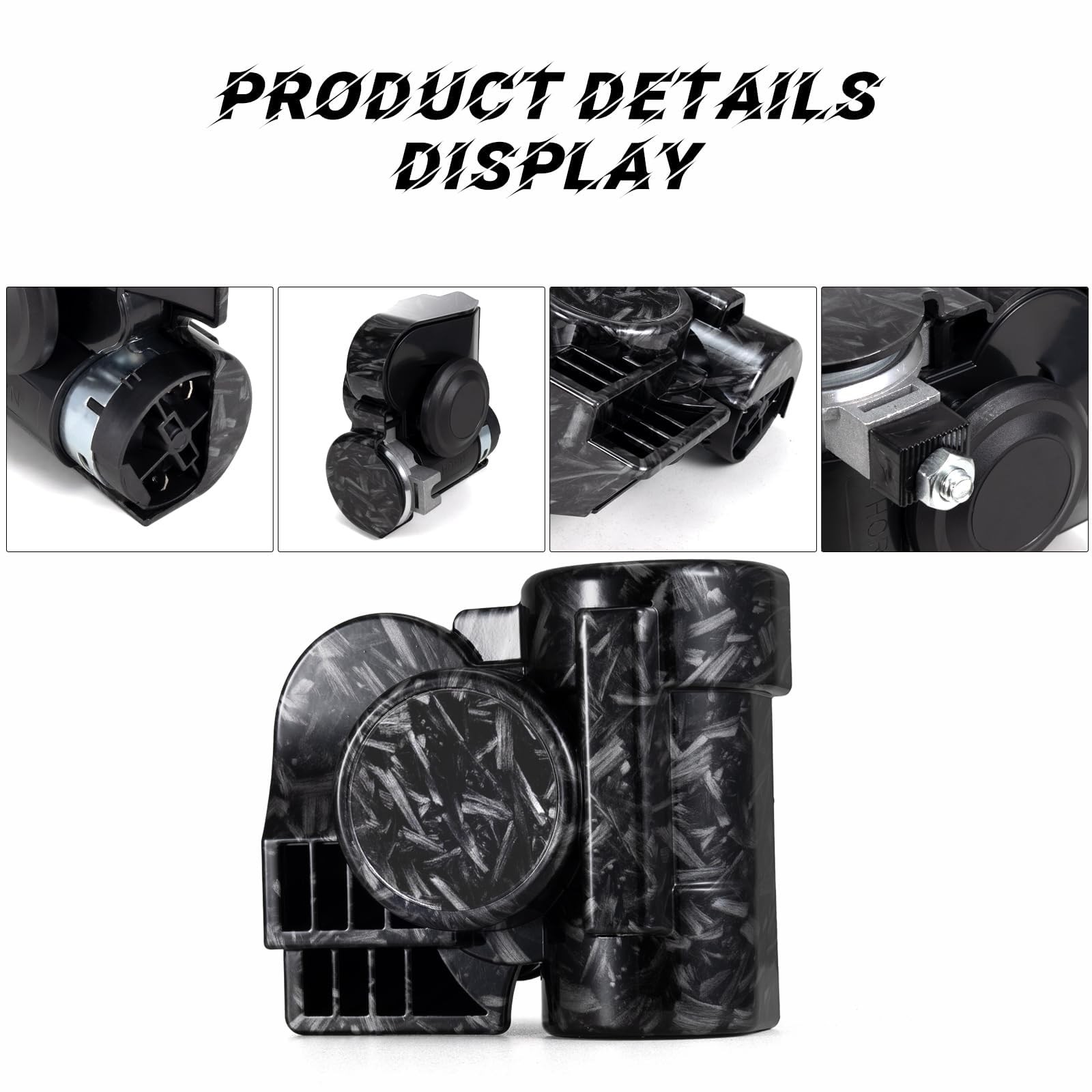 150DB Motorcycle Air Horn 12V Super Loud Kit With Button Personality Grey