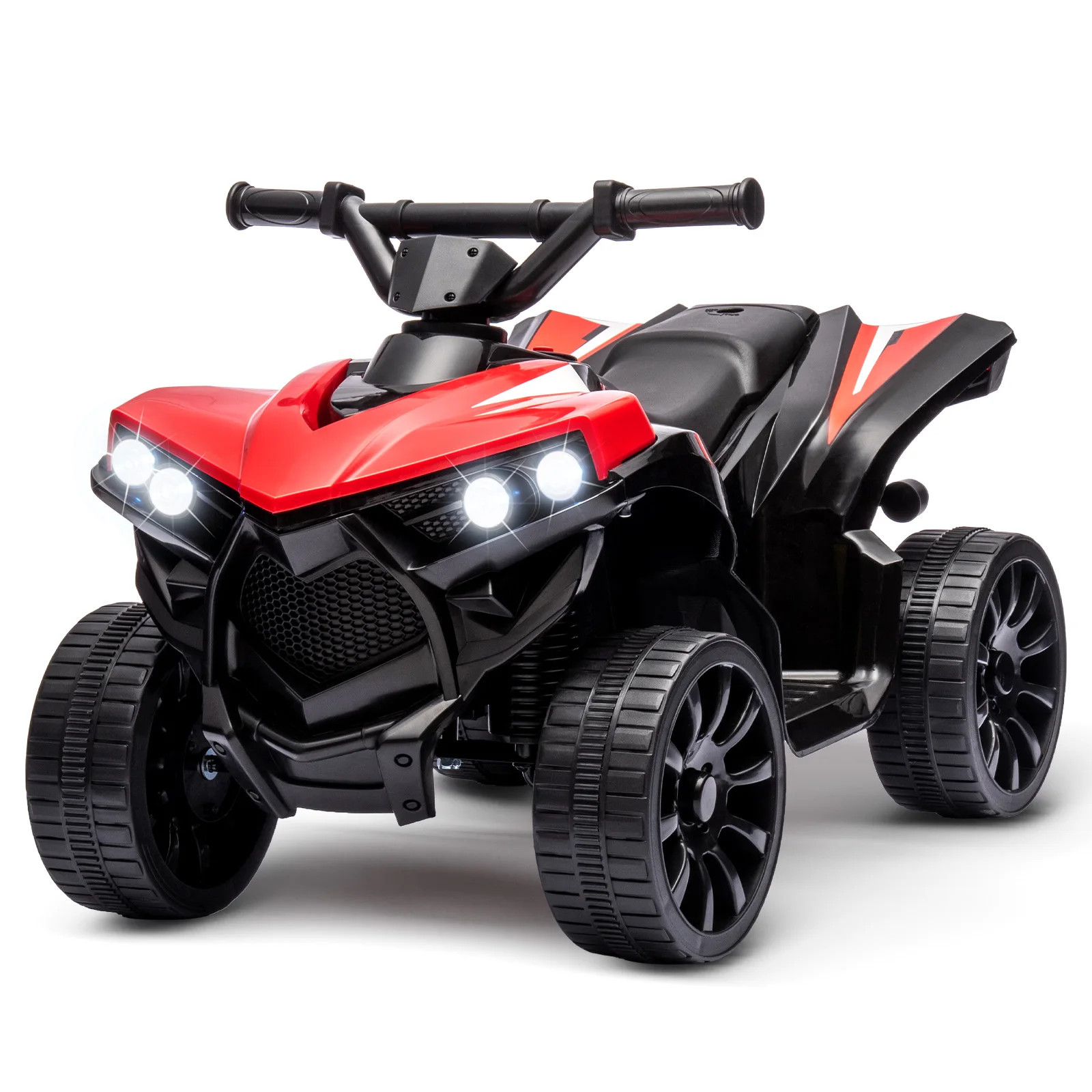 6V Ride On Toys 4-Wheeler Quad ATV Electric Car for Kids 1.8MPH Max Speed, Tread