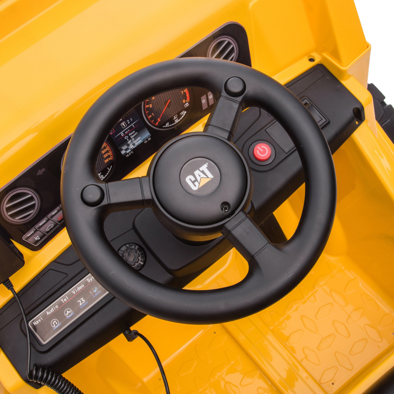 12V CAT Electric Dump Truck Ride On Toy Car Construction Battery Power Kids Gift