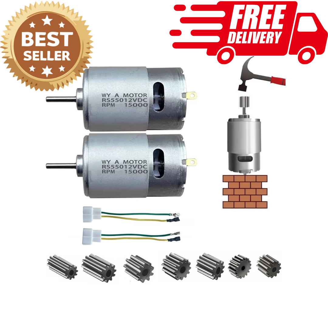 2 Pcs 12V RS550 15000RPM Electric Drive Motor for Power Wheels Upgrade,18 Volt M