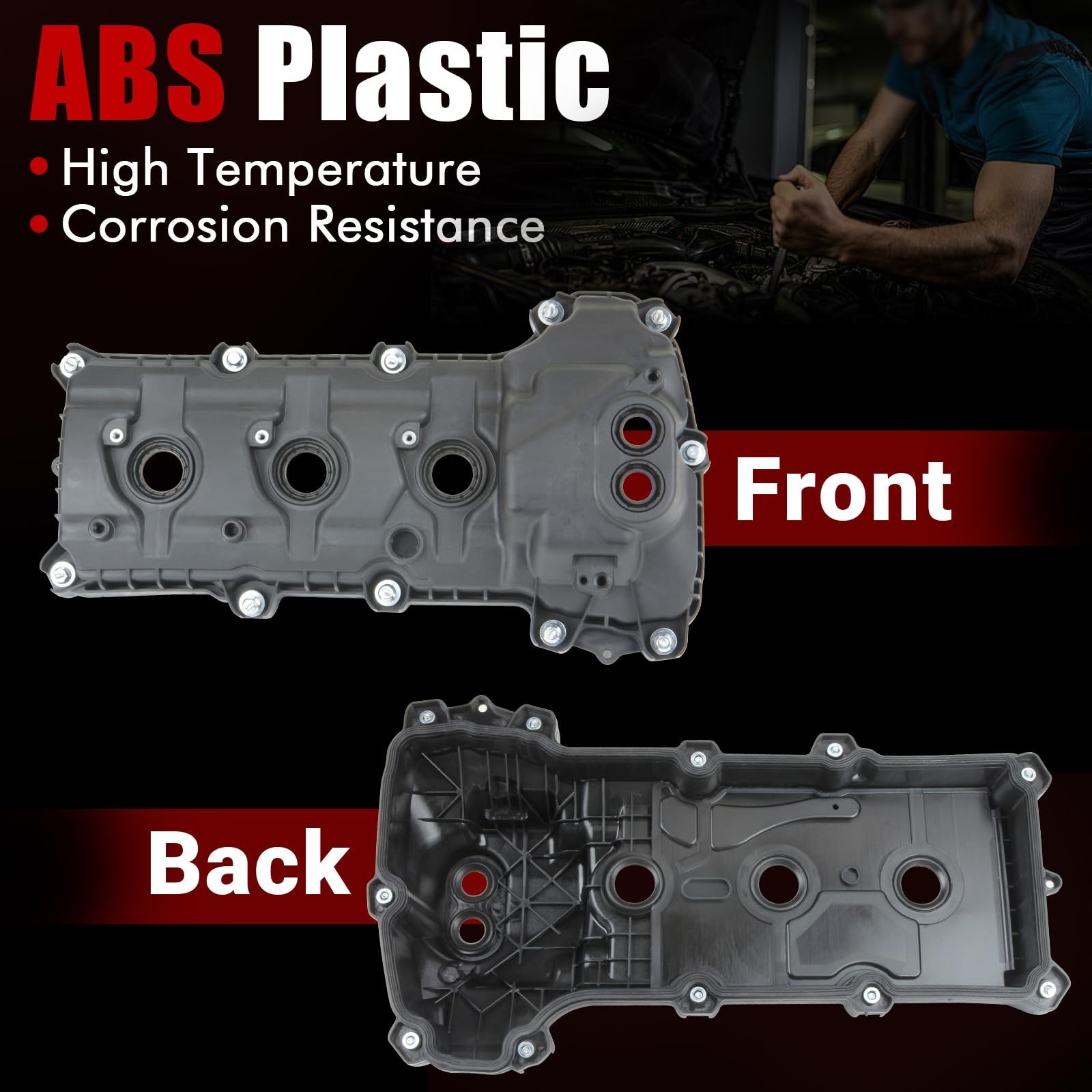 MITZONE Valve Cover Compatible with Ford Edge Explorer F-150 Flex Mustang Tau…